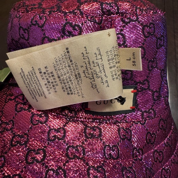 New Gucci GG Supreme Logo Floral Double Sided Bucket Hat - Picture 15 of 15